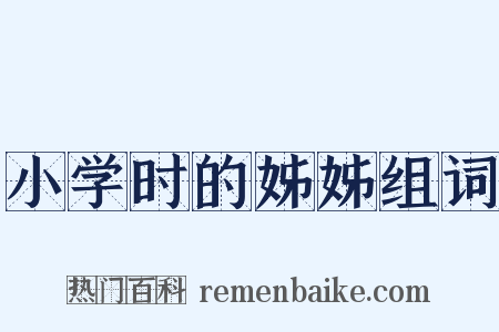 小学时的姊姊组词是什么意思的图片